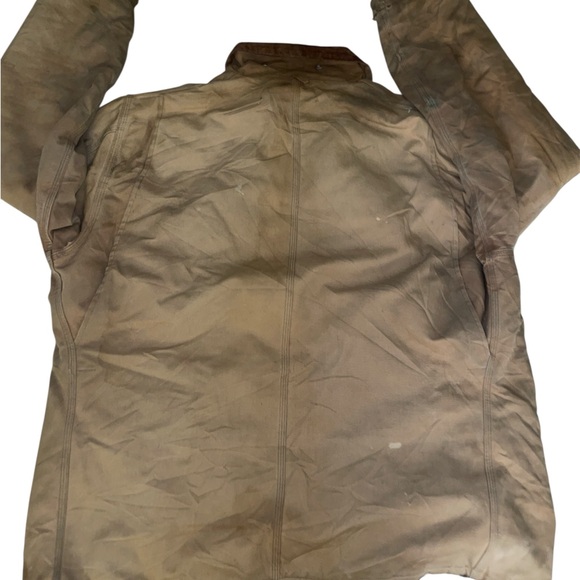 Carhartt Brown Military Field Jacket Durable Canvas - Picture 2 of 3